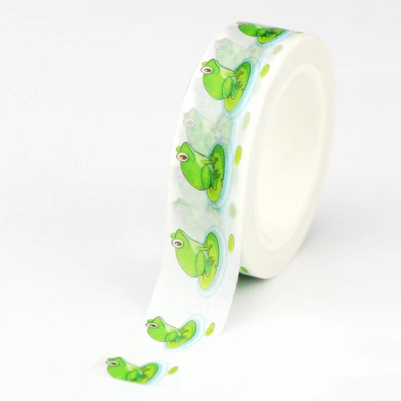 NEW 10PCS. Decorative Cute Frogs Washi Tapes DIY Scrapbooking Journaling Masking Tape Cute Stationery Office Supplies