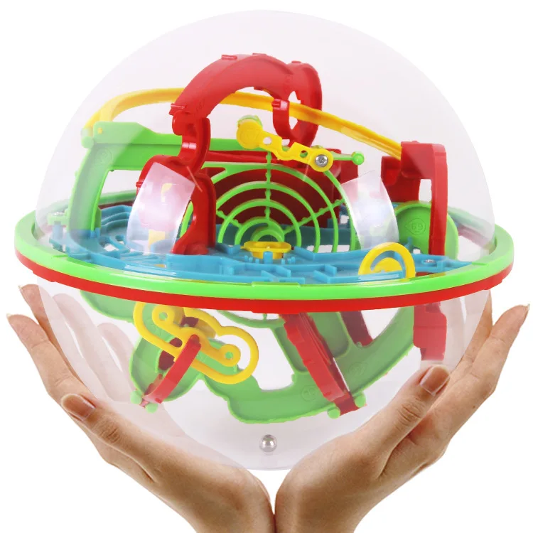 3D Magical Intellect Maze Ball 100 steps,IQ Balance Perplexus Magnetic Ball Marble Puzzle Game for Kid and Adult Toys