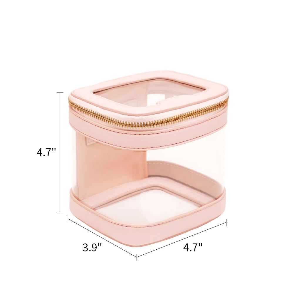 Rownyeon-estuche de maquillaje transparente de TPU, organizador de almacenamiento de pintalabios, cremalleras, nuevo diseño, 2020