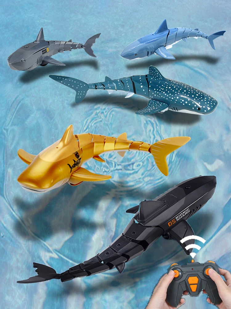 3T6B Crocodile Bateau télécommandé 2,4 GHz, Jouet Crocodile télécommandé pour Lac/Piscine lumière LED de 2 Batteries 30-40 Min, Double hélice, Jouet Aquatique Idéal pour Enfants et Adultes