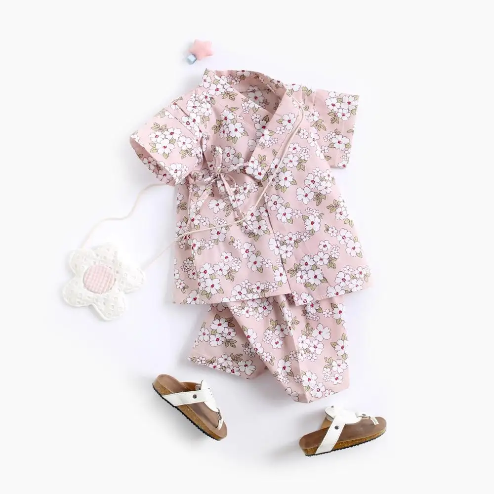 Sanlutoz Cotton Newborn Baby Girls Clothes Summer 2pcs Pajamas for Toddler Baby Floral Infant Clothing Sets