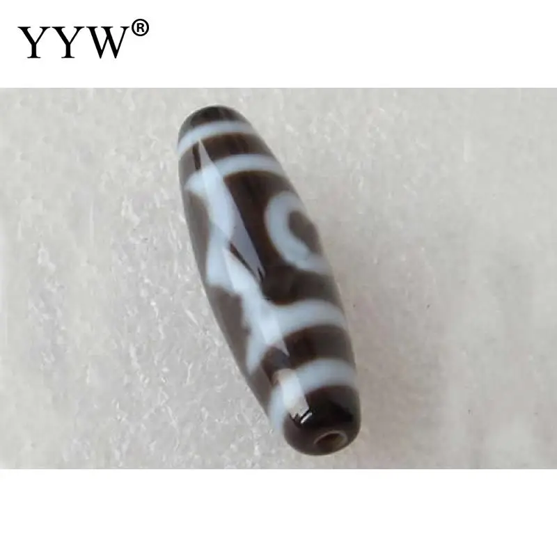 1 Pcs Natural Tibetan Agates Onyx Dzi Beads Jewelry Making Beads Bulk Beads Oval Jewelry Making DIY Three-Eyed Tibetan Dzi Beads