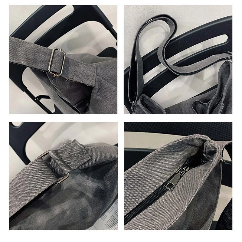 Leisure Bags For Women 2021 Versatile Canvas Shoulder Bags Convenient Handbags Simple Crossbody Bag High Capacity Bag Sporty Bag