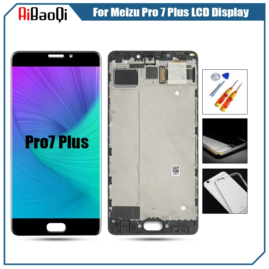 100% Tested original Touch Screen LCD Display For Meizu Pro 7 Plus Digitizer Sensor Glass Panel Assembly 5.7 inch 2560*1440