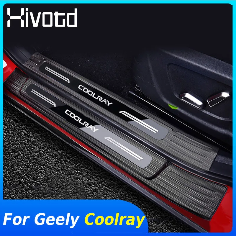 

Для Geely Coolray SX11 2018-2023 аксессуары автомобильный порог бампер полоса протектор из нержавеющей стали дверная накладка защита