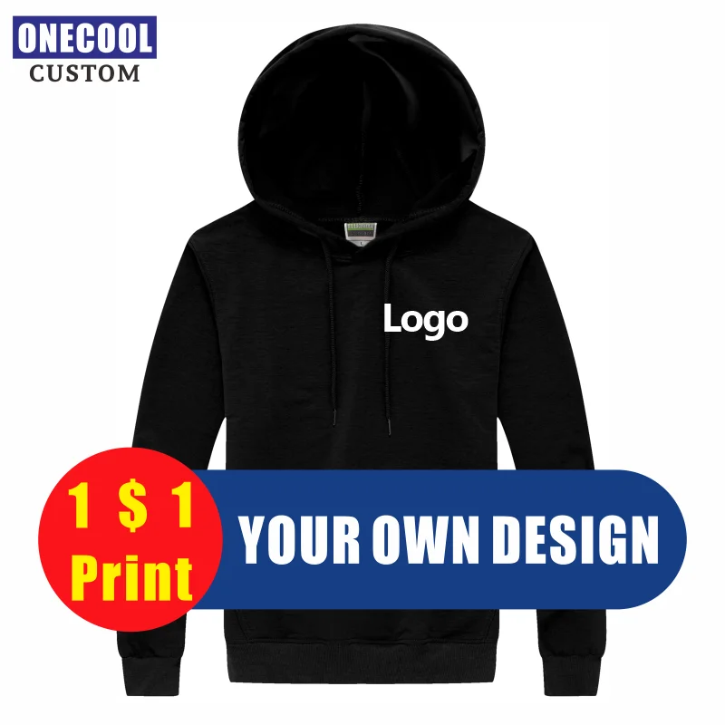 ONECOOL-Sudadera con capucha para hombre y mujer, suéter con estampado de logotipo personalizado, diseño Personal bordado, 11 colores, moda