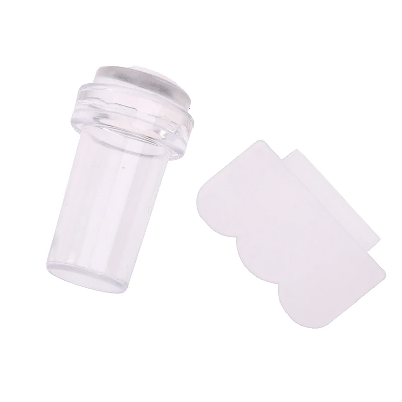 Scraper Set Silicone Nail New 1set Pure Clear Jelly Nail Art Stamper Stamp Template Tools Nail Salon