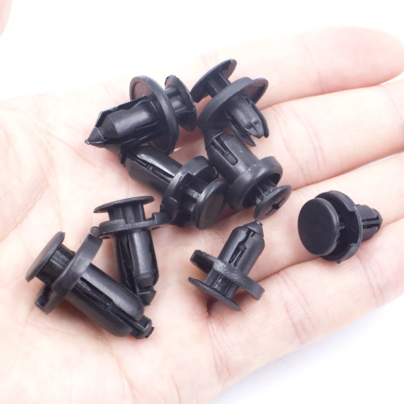 Black Plastic Rivets for Honda Toyota Nissan Subaru Car Fender Bumper Clip Retainer Push Pin 7.5mm 8mm 9mm 10mm Quick delivery