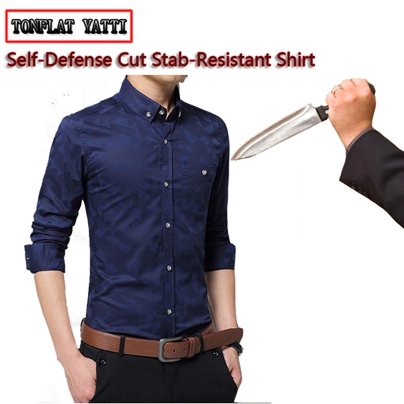 Business Self Defense Tactico Shirt Plus Size Fashion Invisible Soft Anti-Cut Anti-Stab Security Fbi Police Swat Clothing L-5XL