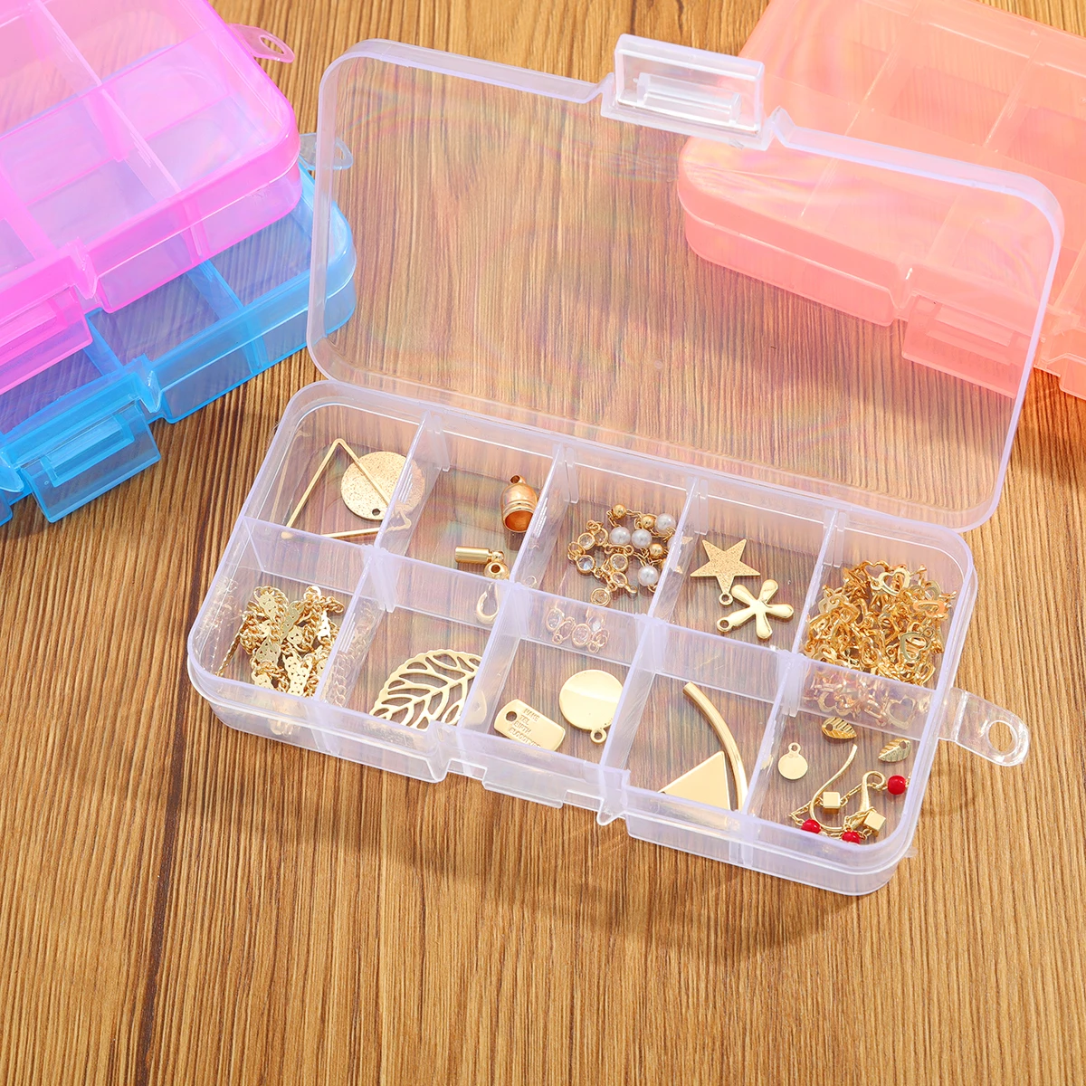 1Piece Thickened Window Biscuit Pack 10Grid Kraft Paper Bag Nut Tea Self-Standing Ziplock Package Bag Jewelry Box For Storage 02