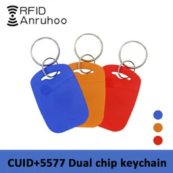 RFID Rewritable Label 125Khz 13.56Mhz Smart Dual Frequency Chip Card CUID Anti-Jamming Token T5577 EM4305 Clone Copy Keychain