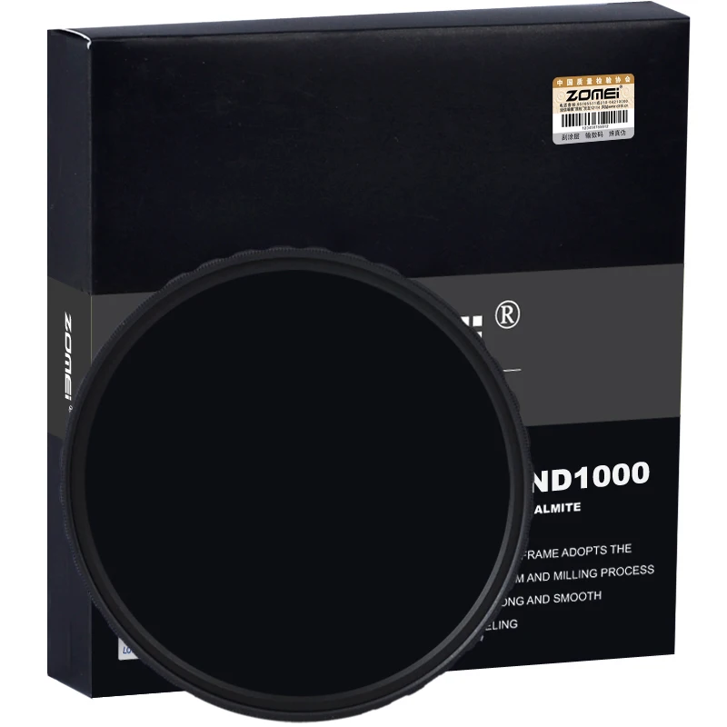 ZOMEI Optisches Glas 10-STOP 52/58/67/72/77/82 MM Ultra Slim HD Multi-beschichtet Neutral Density ND1000 filter für Canon Nikon kamera