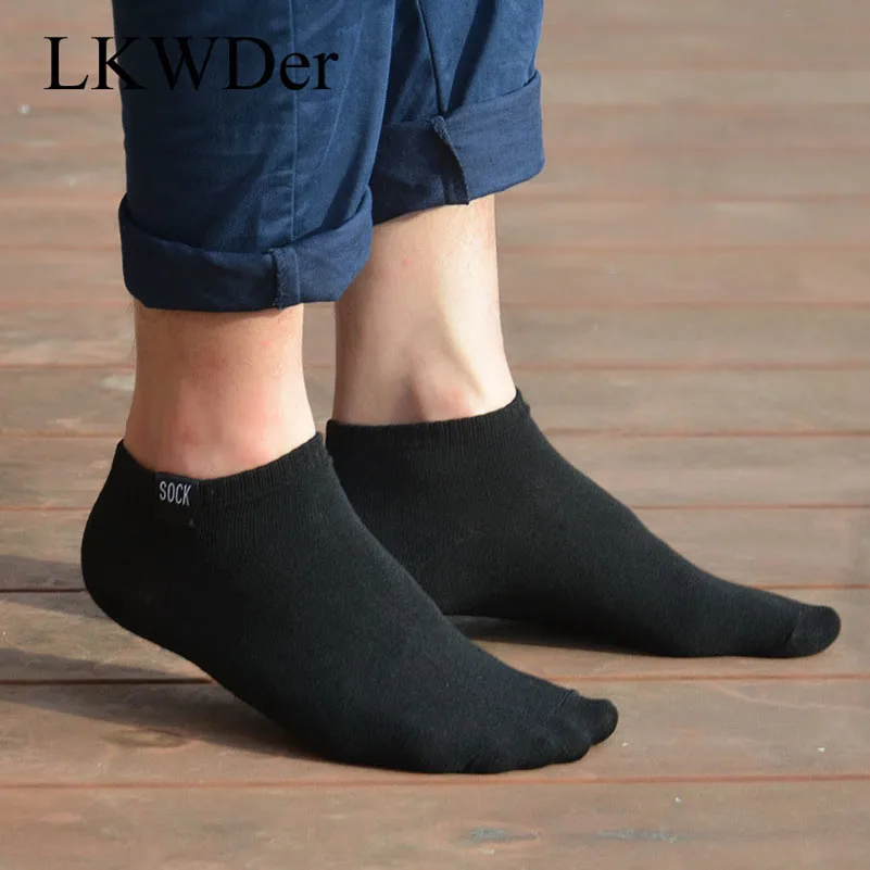 LKWDer 5 Pairs Mens Socks Men Sock Fashion Extra Large Big Plus Size 45,47,48 Ankle Socks Men Casual Sox Calcetines Hombre Meias