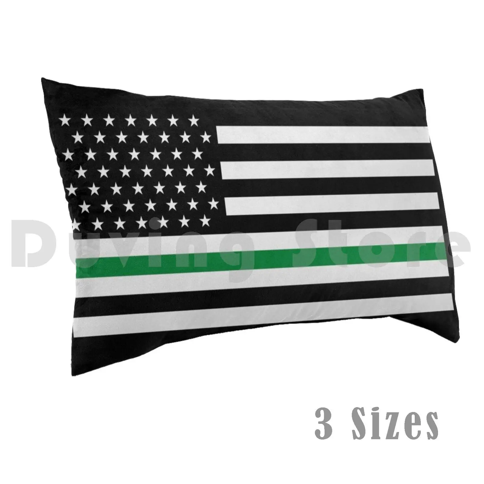 Usa Thin Green Line / Military Service Flag Pillow Case Printed 35x50 Usa Military Patriot Patriotic Murica