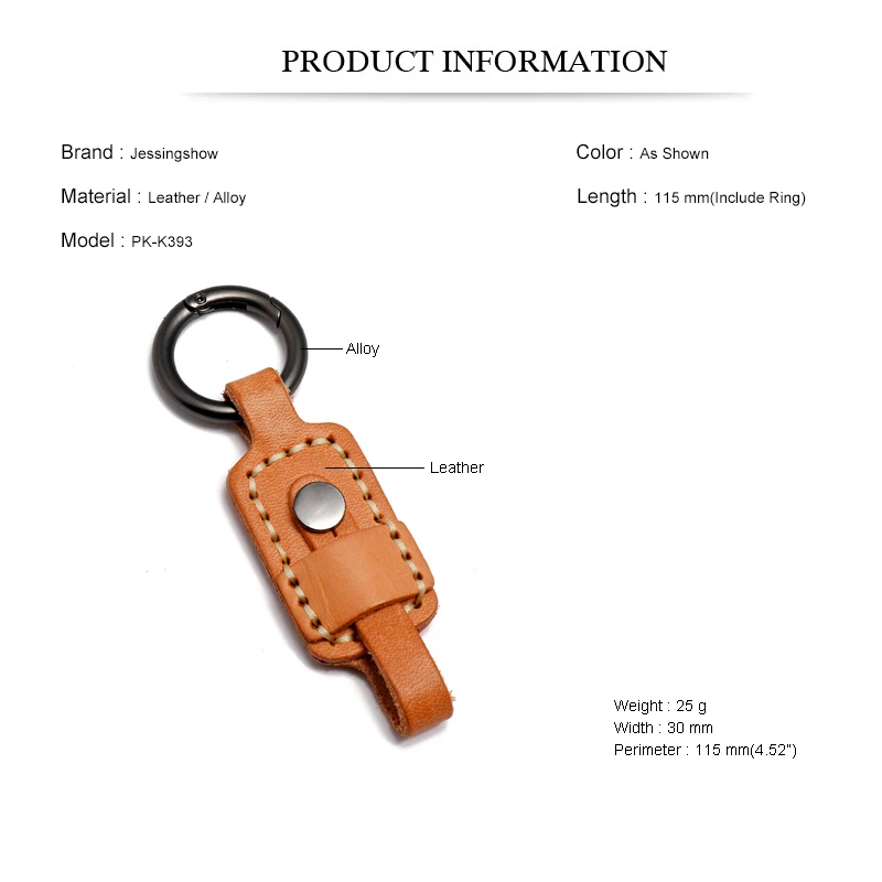 Jessingshow Leather Car Key Ring Keychain Holder Keyring Moto Key Chain for BMW Mini Cooper VW Passat Golf Ford Honda SEAT Kia