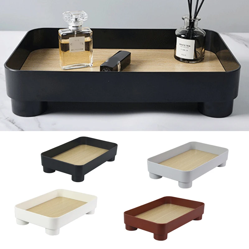 

Table Tray Coffee Snack Food Meals Serving Tray Cosmetics Jewelry Sundries Display Organizer Decorative Kitchen Storage Tray