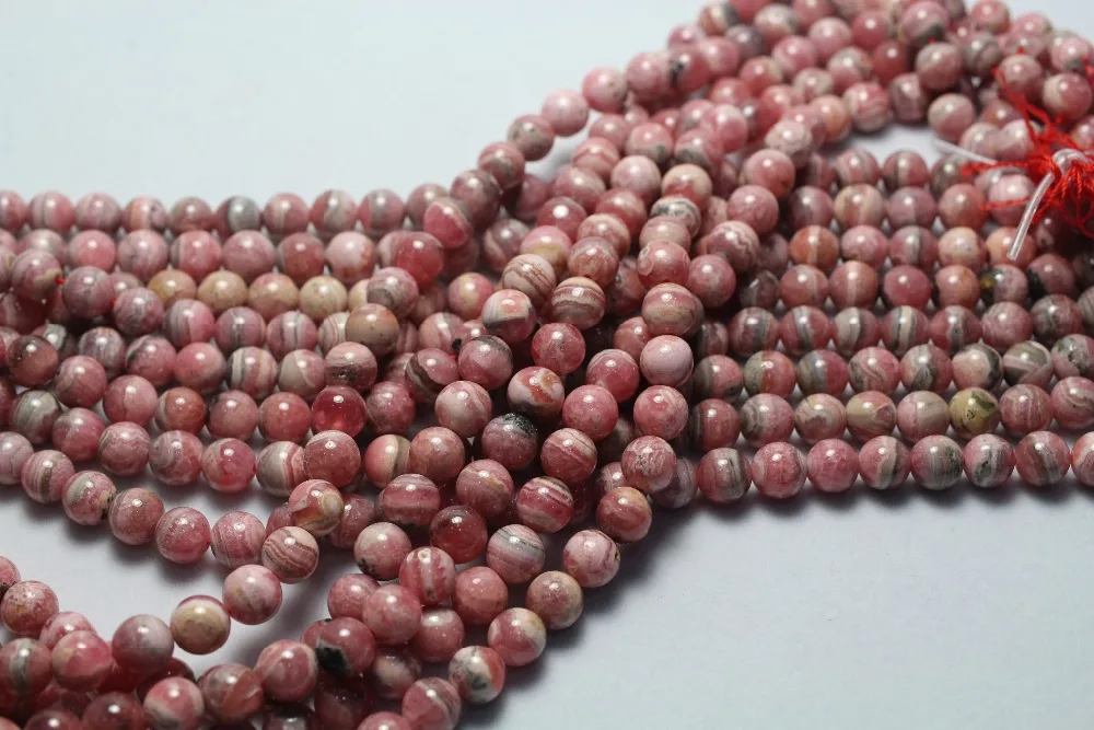 1 strands  natural  Rhodochrosite Round Loose Beads 15\