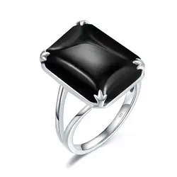 Szjinao Silver 925 Ring Women Genuine 925 Sterling Silver Undefined Vintage Gothic Gemstones Black Onyx Witch Fine Jewelry Retro