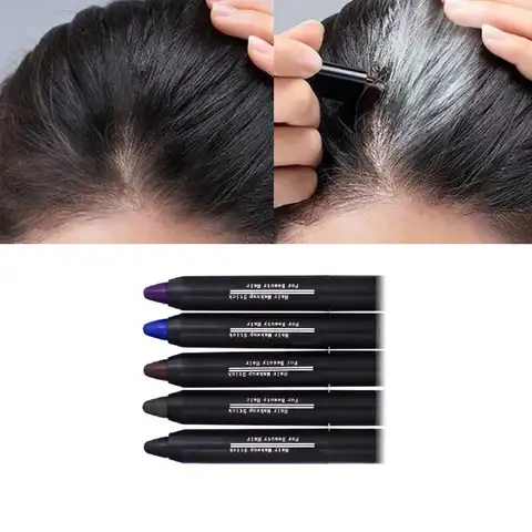 3.5g 블랙 브라운 일회용 헤어 염색 인스턴트 그레이 루트 커버 헤어 컬러 크림 스틱 임시 커버 업 화이트 헤어 컬러 염료