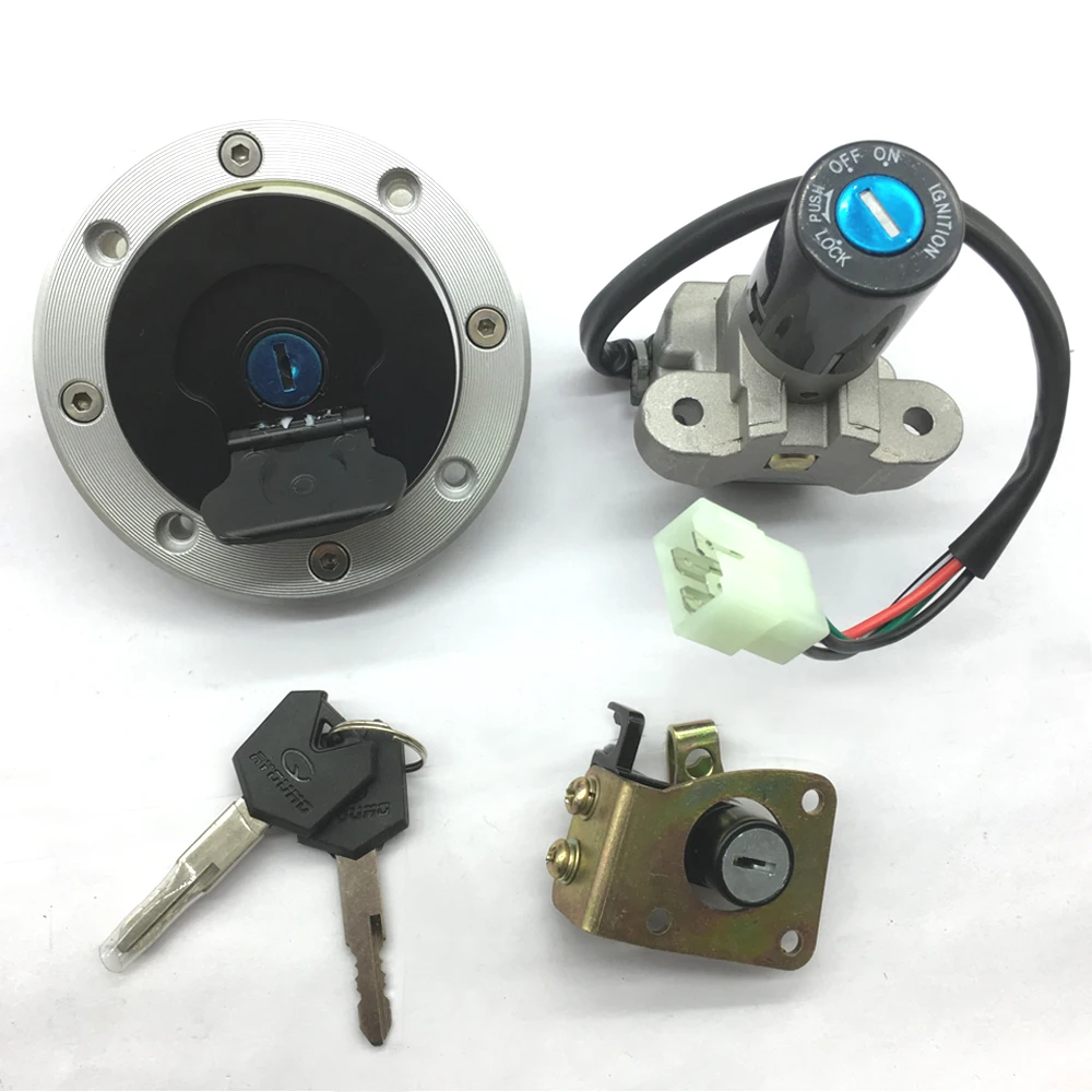 For Suzuki VX800 RF400 RF600 RF900 Ignition Switch Fuel Gas Cap Seat Lock Key Set