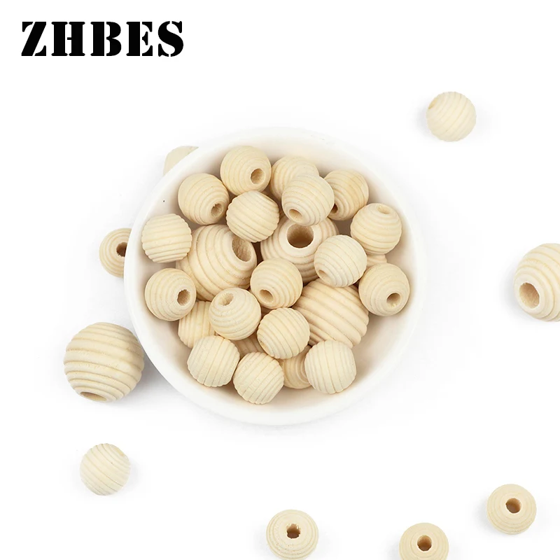 Perles amples de couleur bois écologiques, fil rond sans plomb, pour la fabrication de bracelets de bijoux, artisanat, accessoires de bricolage