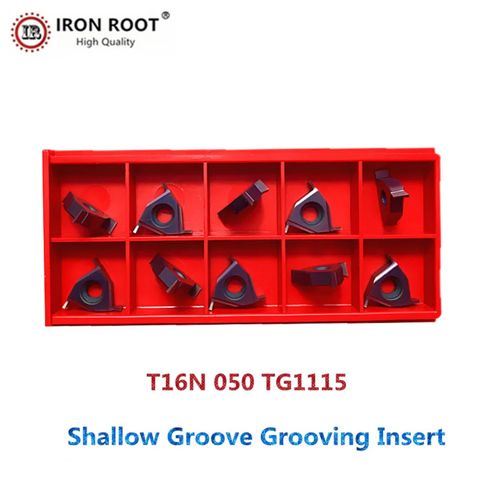 

Пластины для мелких канавок IRON ROOT T16N050 - T16N125 TG1115 Токарный станок с ЧПУ Токарные инструменты Твердосплавная пластина для обработки канавок для SER SEL SNR/L