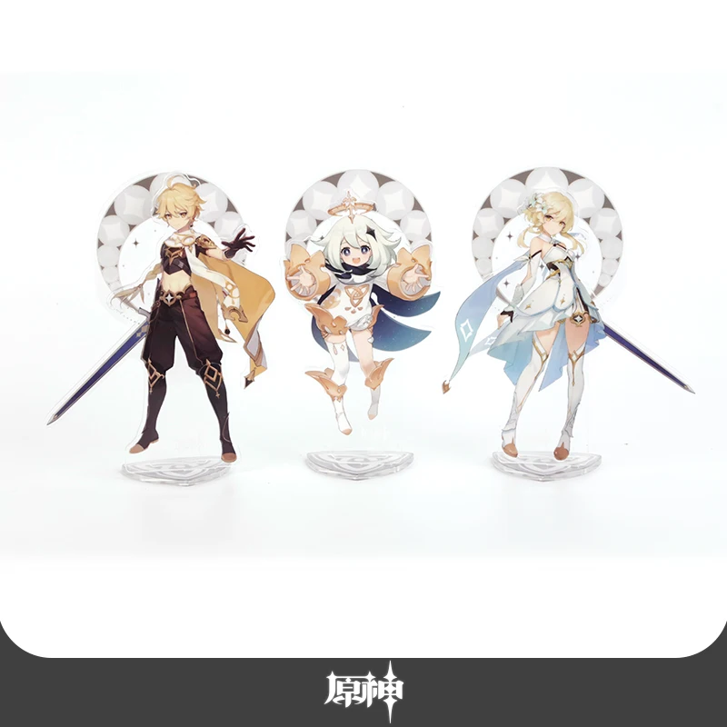 

Anime Game GS Impact Traveler Theme Series Character Stand Paimon Traveler Aether Lumine Acrylic Stand Decoration Gift