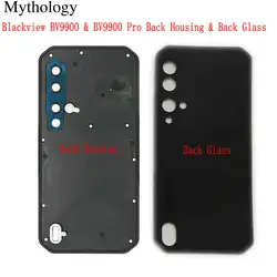 For Original Blackview BV9900 Pro Battery Back Housings Door Cover Back Glass Soft Film Panel Bateria Case for BV9900