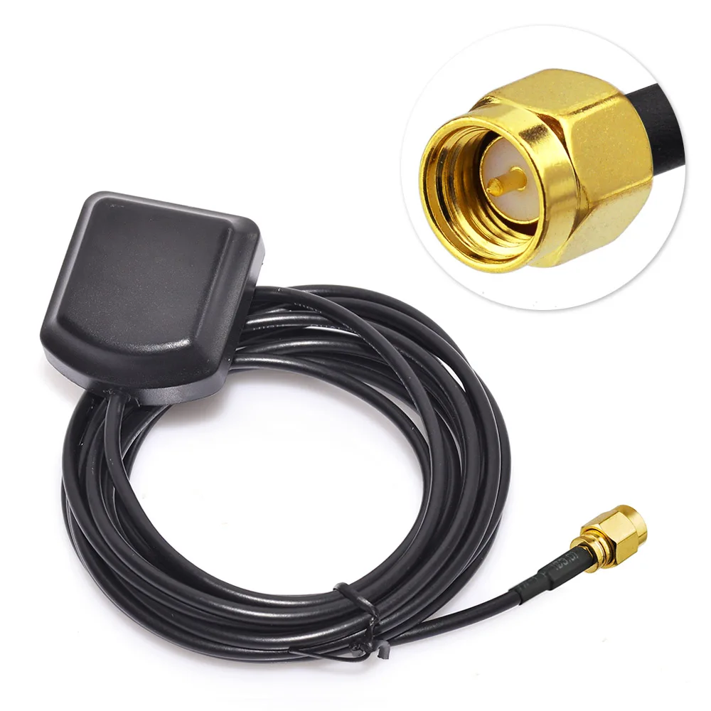 Superbat SMA Aerial GPS Signal Booster 1575.42MHz+/-1MHz Active Antenna for Car GPS Receivers and Mobile Applications 20*20*4mm