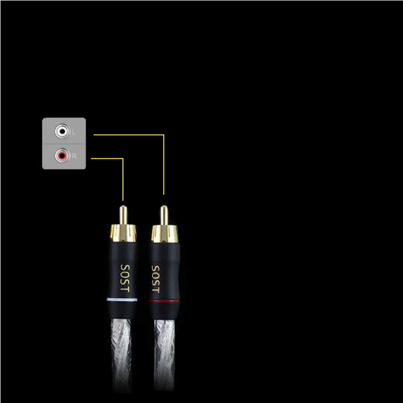 Paar HIFI Stereo RCA-kabel Krachtige Premium Hi-Fi Audio 2rca naar 2rca Interconnect-kabel