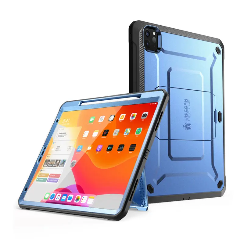 Voor iPad Pro 12.9 Case (2020) SUPCASE UB Pro Ondersteuning voor Apple Pencil Opladen met ingebouwde schermbeschermer Robuuste full-body hoes