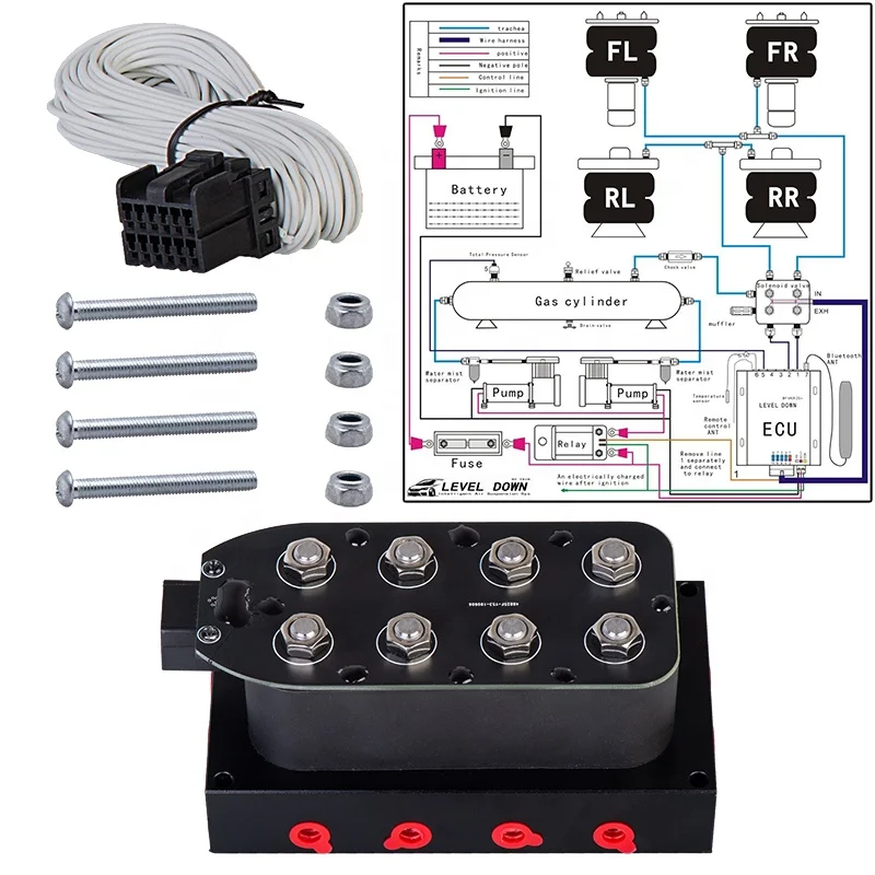 12v Solenoid Valve Air ride Suspension manifold valve for air suspension system Maxpower   SMV-02