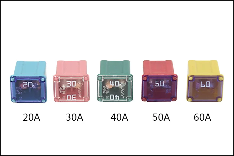 LPJรุ่นสี่เหลี่ยมผืนผ้าขนาดเล็กฟิวส์อัตโนมัติ5ชุด10Pcs 20A 30A 40A 50A 60aสำหรับรถยนต์ญี่ปุ่น