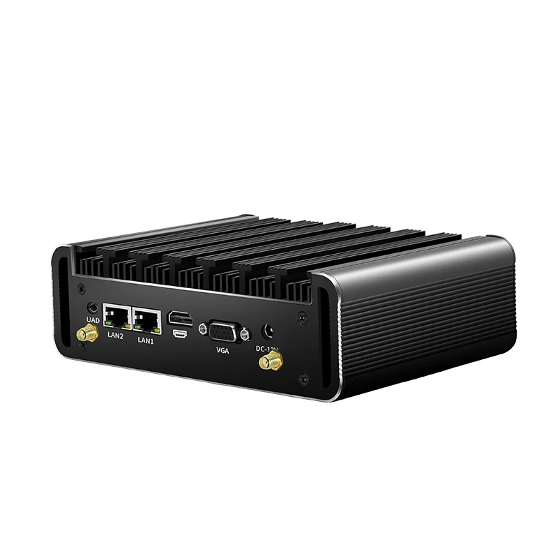 XCY Fanless Mini PC Intel Core i3 4010U i5 4200U i7 4500U 2x RS232 2x GbE LAN HDMI VGA 4x USB Ports Support WiFi Windows Linux