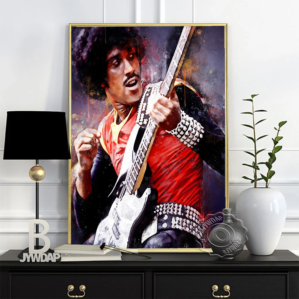 Ireland Rock Band Prints Poster, Phil Lynott Irish Singer Art Prints, Bass Guitarist Lead Vocalist Rock Fans Collect Home Decor