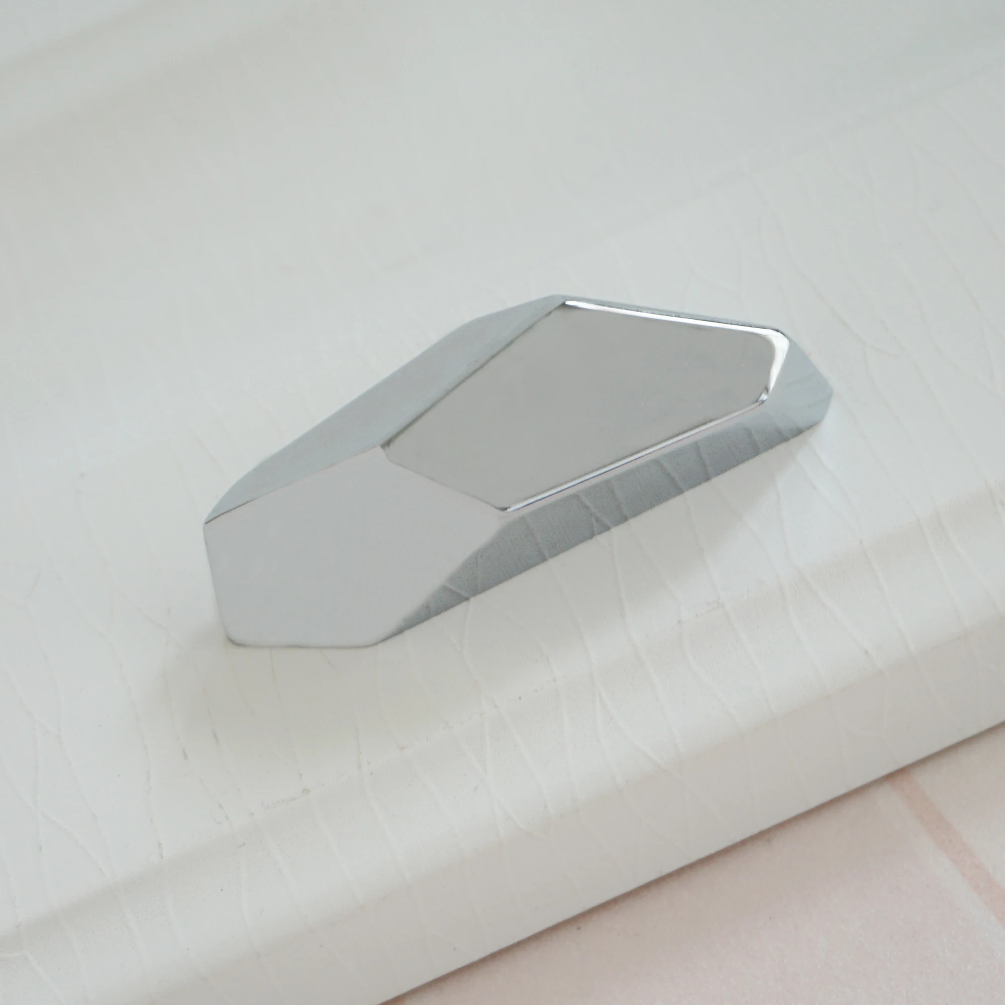 MFYS مقابض لقطع الأثاث سبائك الزنك خزانة مقابض سحب الباب مشرق الكروم مضمد مقابض أدراج خزانة مقابض أجهزة الخزانة #6