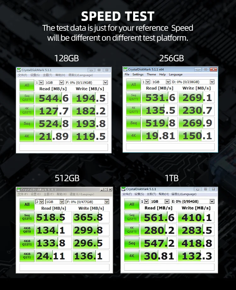 Imagem -03 - Msata Ssd 16gb 128gb 256gb Msata Sata Iii Ssd 512tb 1tb Disco Rígido de Estado Sólido para Acessórios de Computador Portátil pc