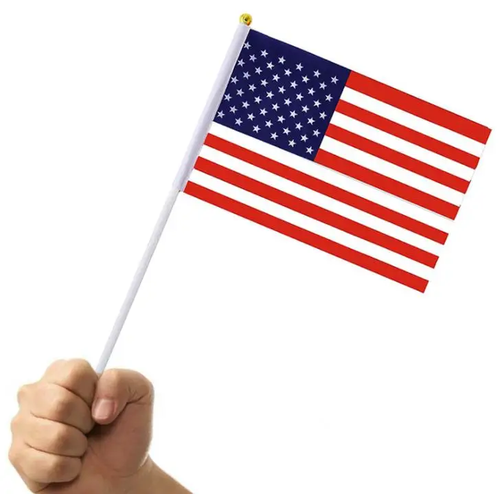 Mini America National Hand Flag 21*14 cm US Stars and the Stripes Flags For Festival Celebration Parade General Election ni271