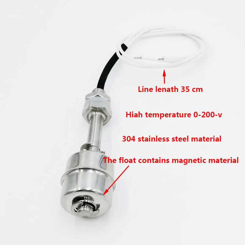 Single ball Float Switch 304 Stainless Steel Tower Water Automatic Level Controller Flow Sensor 45/75/100/150mm