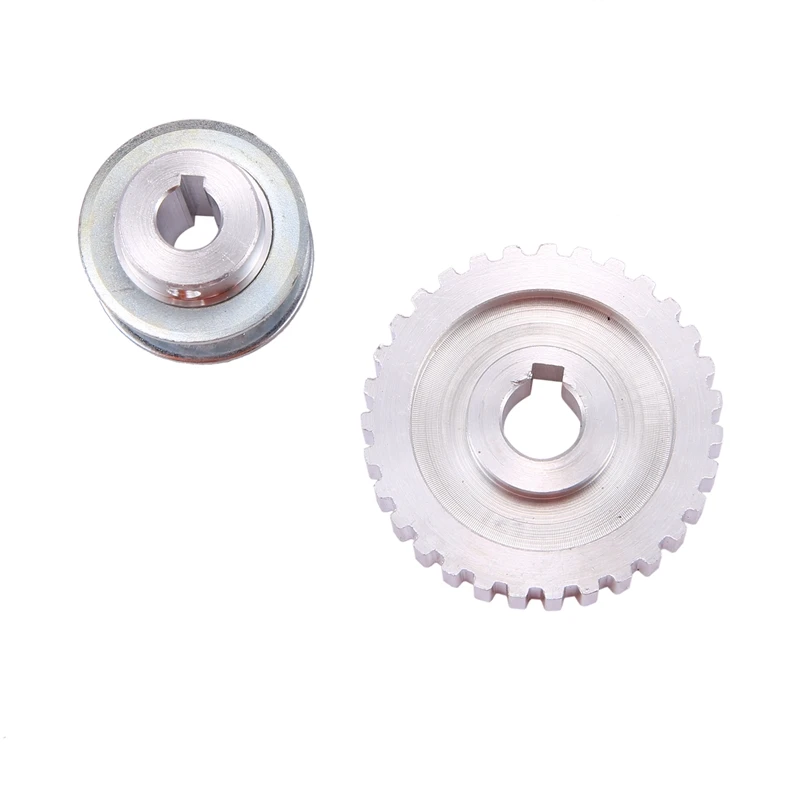 2Pcs Metal Synchronous Pulley Gear Motor Belt Gear Drive Wheel Gear S/N Cj0618 Mini Lathe Gears , Metal Cutting Machine Gears Re