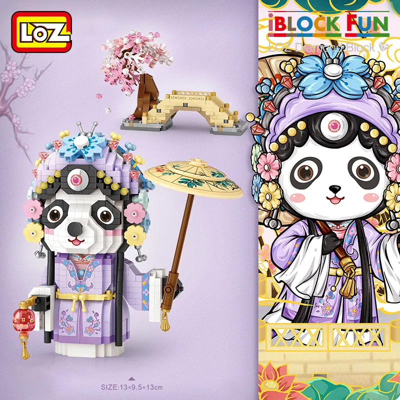 LOZ Tsing Yi Panda Opera Series Micro-diamond Small Particle Assembled Building Blocks Adult Assembled Toys Peking Opera