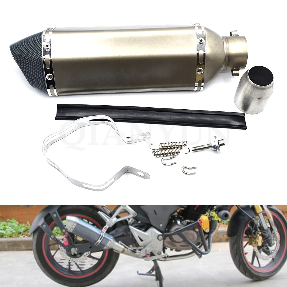 Universal 38-51mm Modified Motorcycle Exhaust Pipe escape Muffler For HONDA CBR125R CBR150R CBF125 CBF600SA CBF1000/A F3 F4