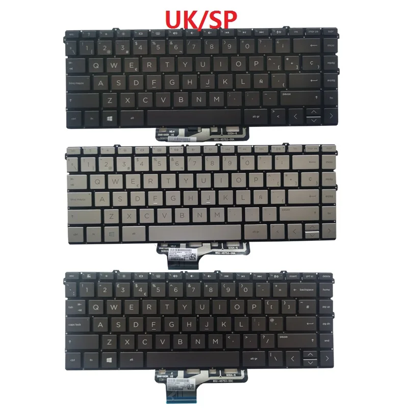 

NEW UK/Spanish SP Laptop Keyboard For HP Spectre x360 13-AW 13-AW0003DX 13-AW0008CA 13-AW0013DX 13-AW0020NR 13-AW0023DX