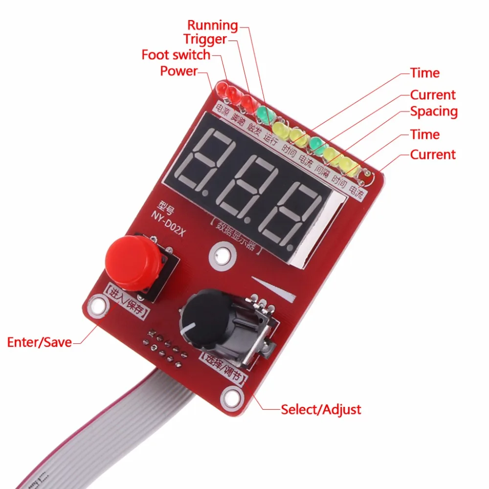 Precision Double Pulse Encoder Spot Welder Transformer Controller Current Time Control Board NY-D02