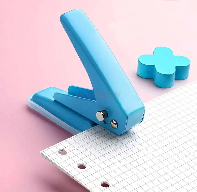 Hole puncher circular hole paper card punch stationery loose-leaf binding document manual puncher