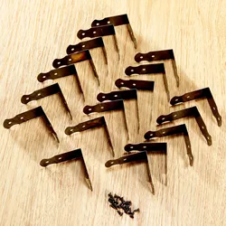 20Pcs Antique Bronze Corner Protector Furniture Fittings Jewelry Chest Gift Box Wooden Case Decorative Feet Leg Metal 45mm/80mm