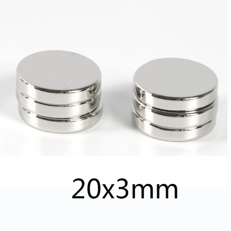 5/10/20pcs 20x3 Sheet Neodymium Magnet 20mmx3mm Round Powerful NdFeB Magnets 20x3mm Rare Earth Magnetic Disc magnet