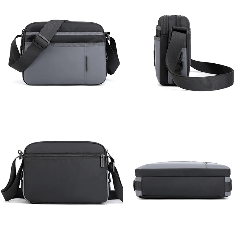 Crossbody Shoulder Bag Men Zipper Travel Messenger Pack Male Shoulder Sling Working Bags Bookbag Briefcase Casual Sling Bag Male