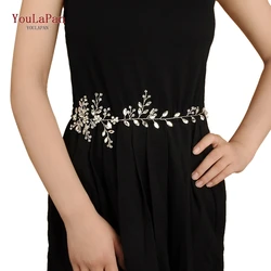 YouLaPan Wedding Belt Rhinestone Wedding Dress Sash Belt Crystal Wedding Belt Thin Belts Wedding Accessories Bridal Belts SH65