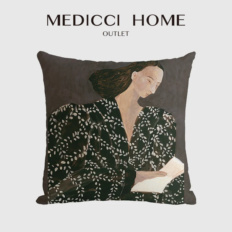 Medicci Home Wabi Sabi Fashion Art Cushion Covers Bedroom Sitting Room Sofa Bench Throw Pillow Case 45x45cm Modern Japanese Art